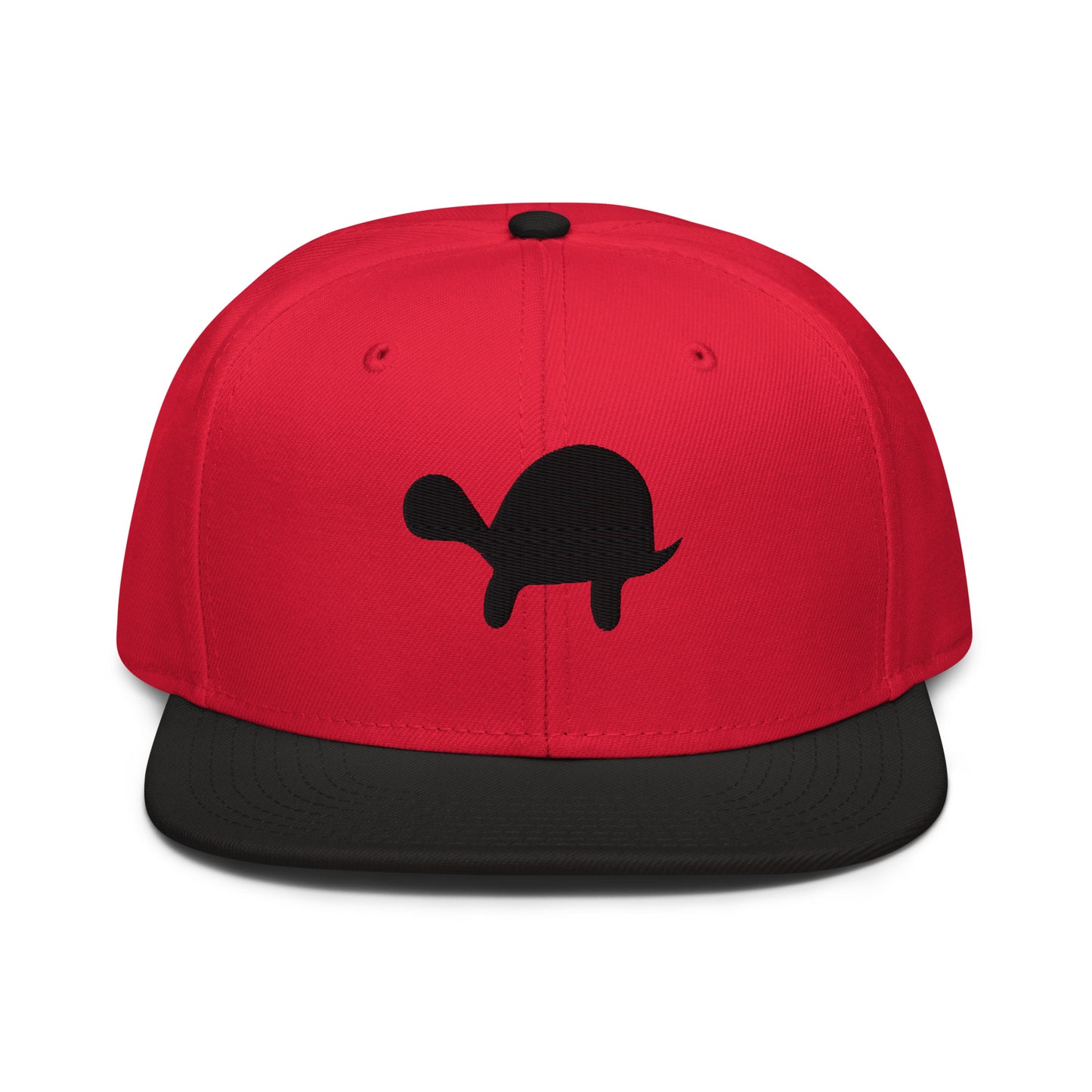 Turtle Snapback Hat (Red/Black)