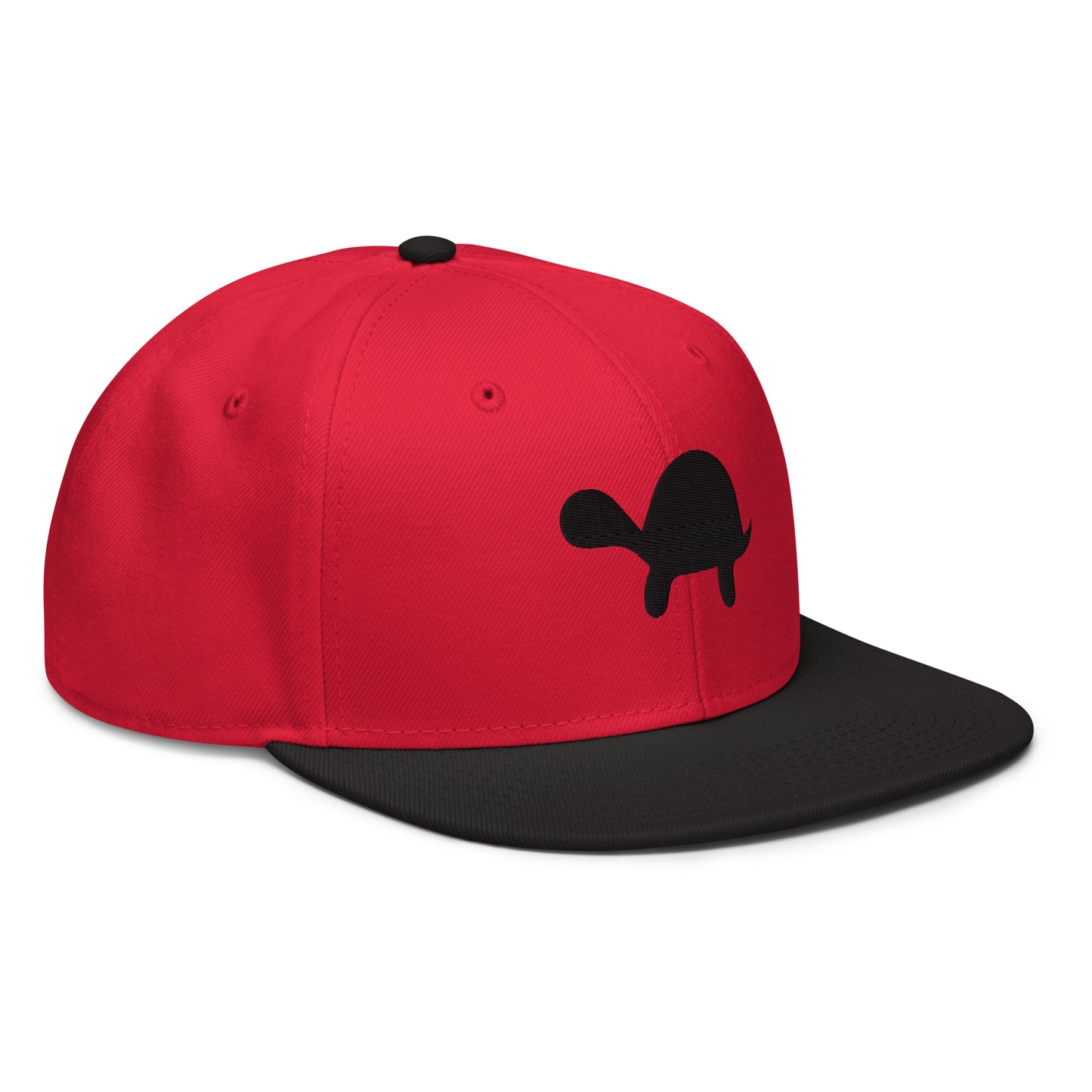 Turtle Snapback Hat (Red/Black)