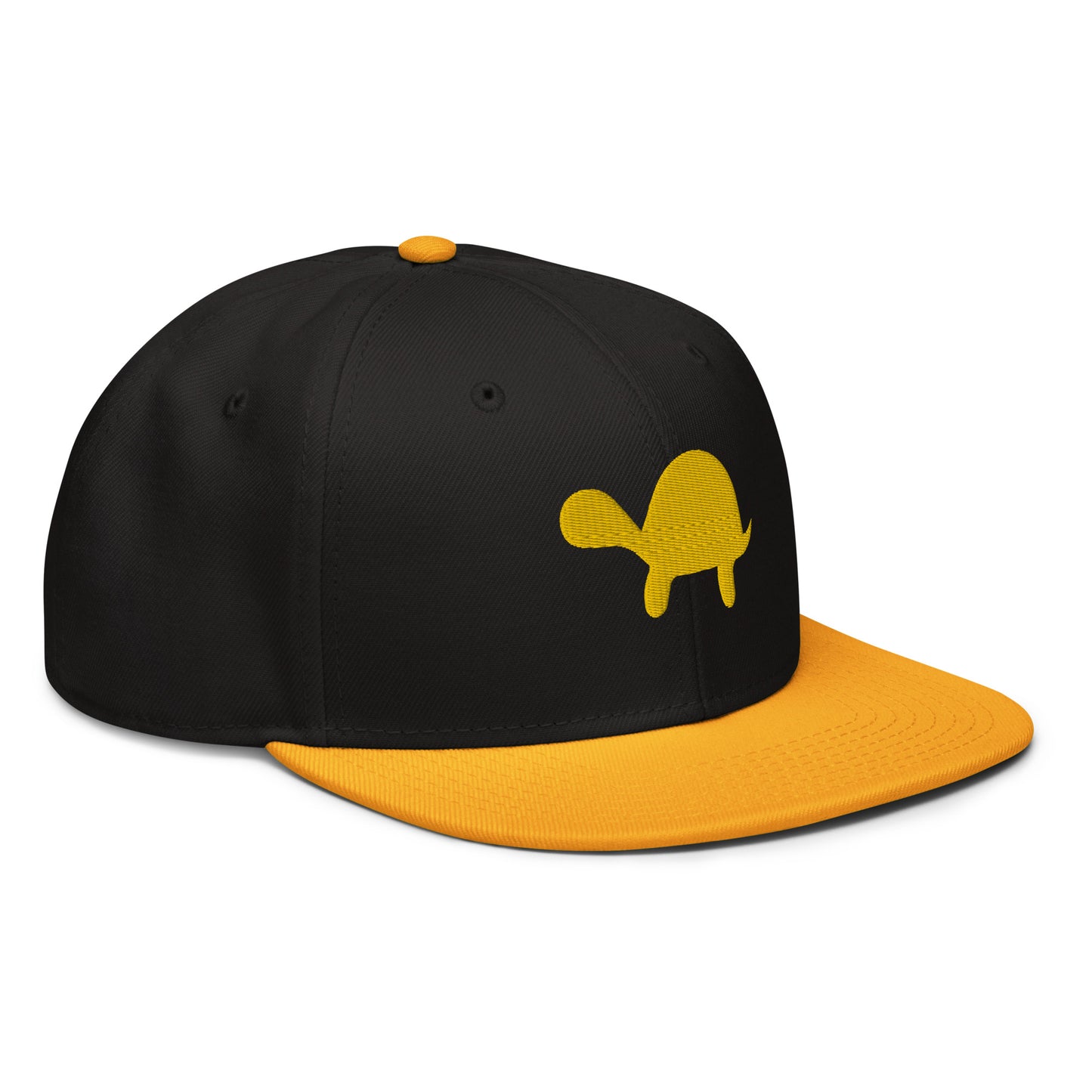 Turtle Snapback Hat (Black/Yellow)