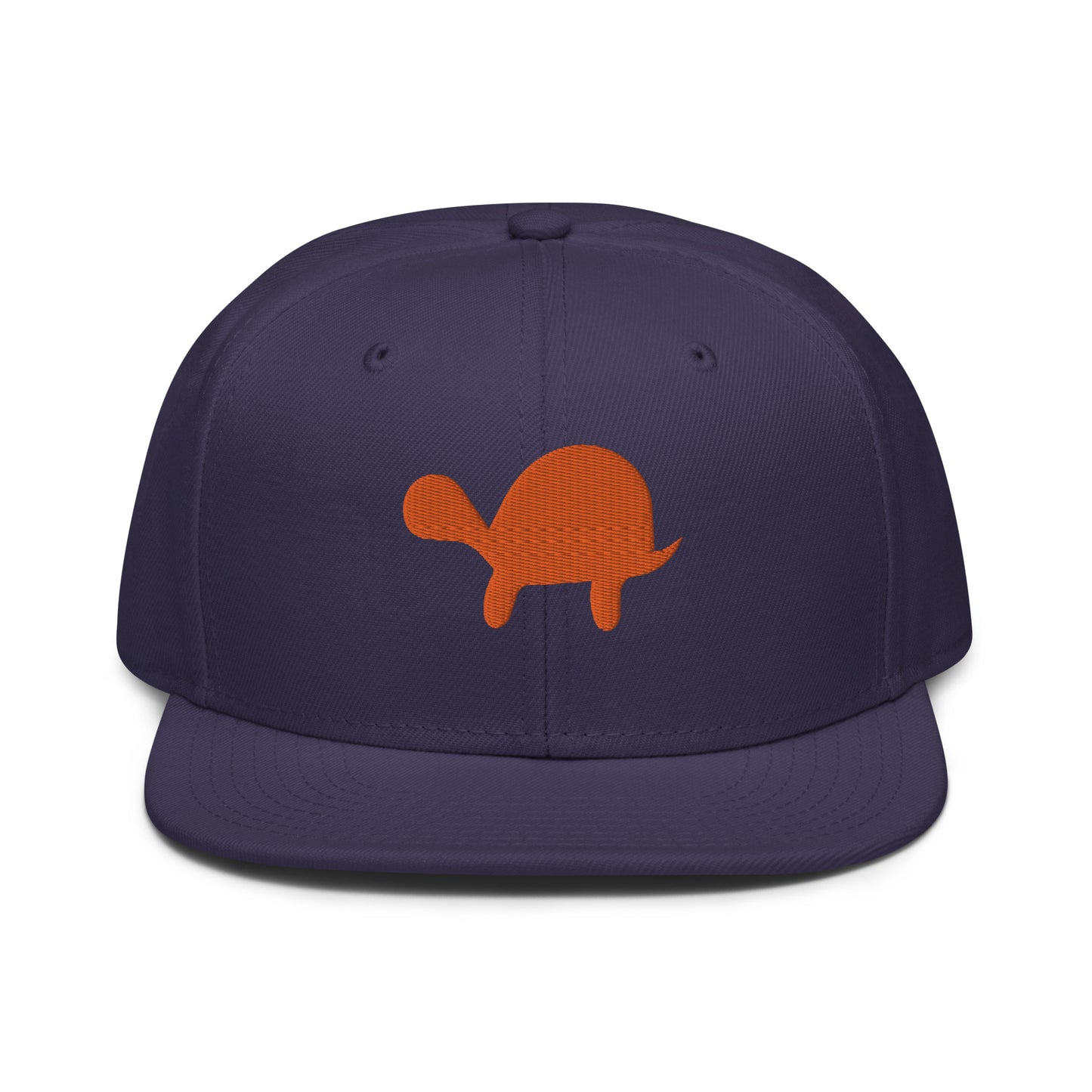 Turtle Snapback Hat (Navy/Orange)