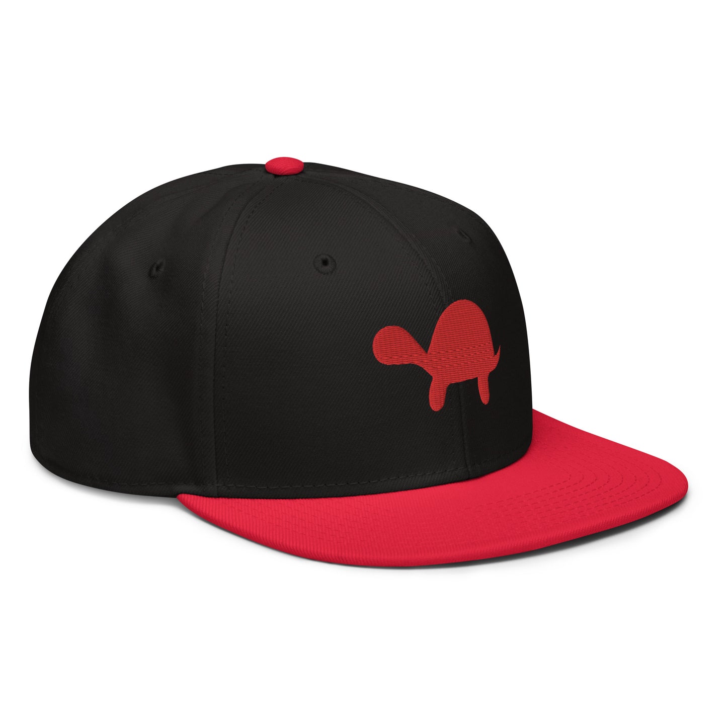 Turtle Snapback Hat (Black/Red)