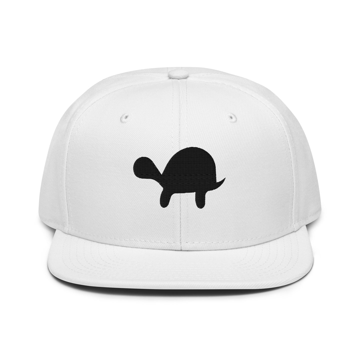 Turtle Snapback Hat (White/Black)