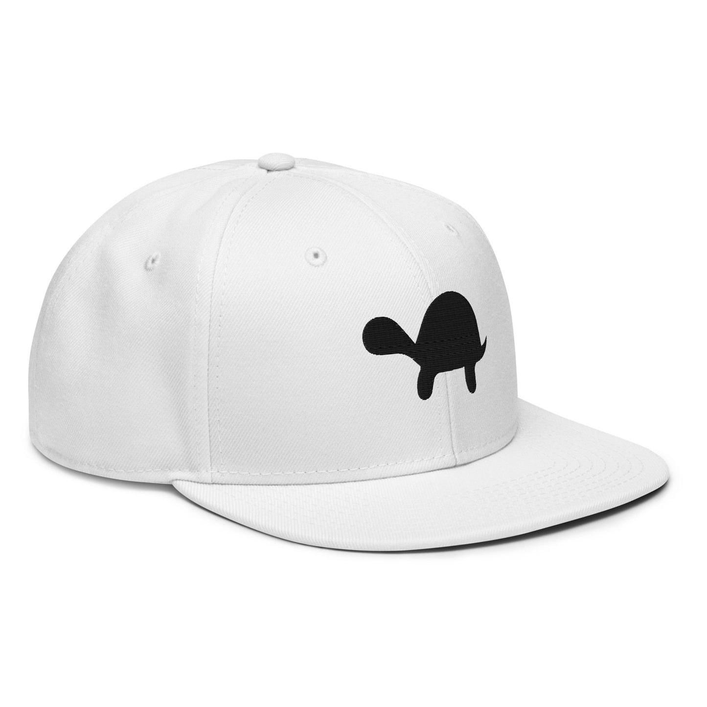 Turtle Snapback Hat (White/Black)