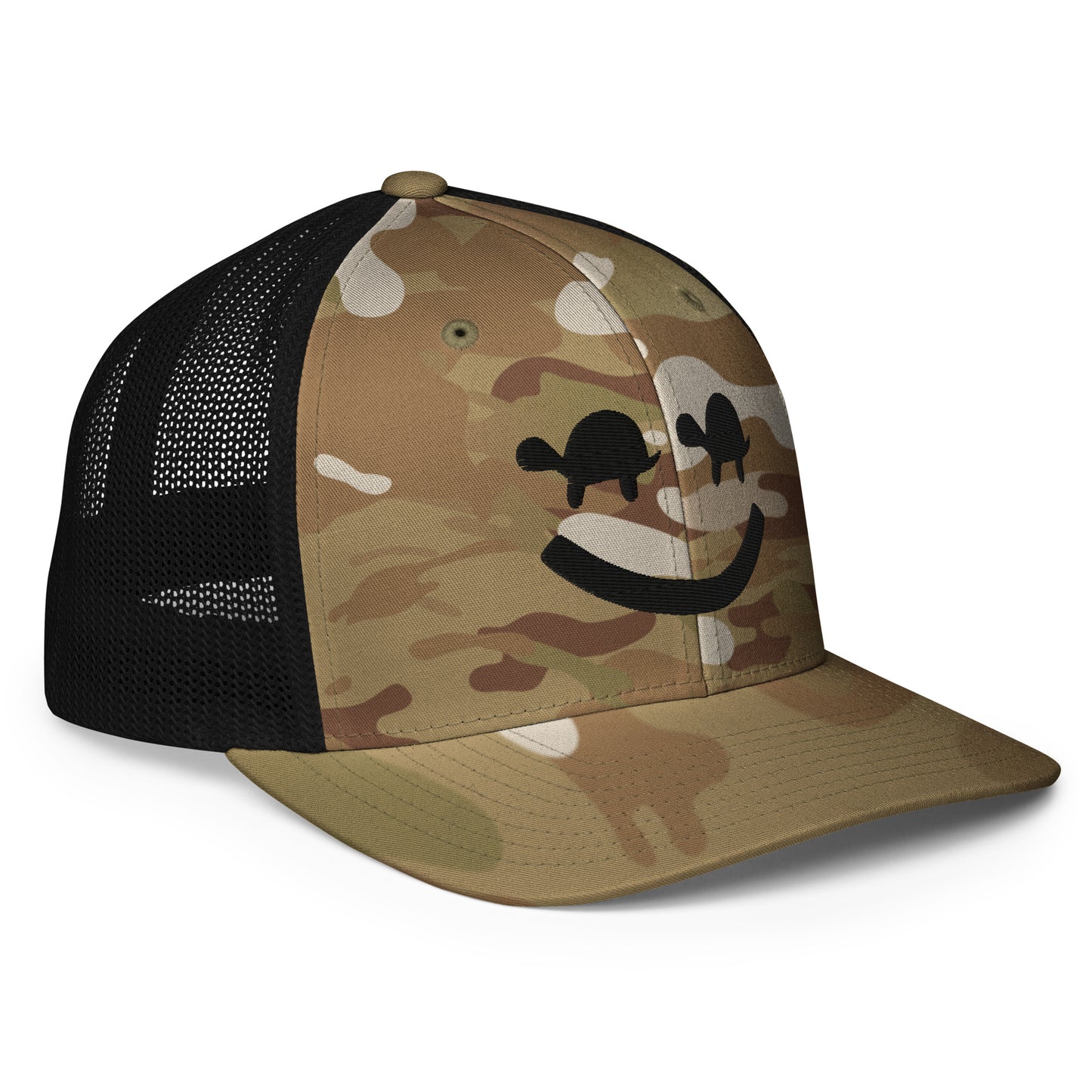 Turtle Face Mesh Fitted Hat