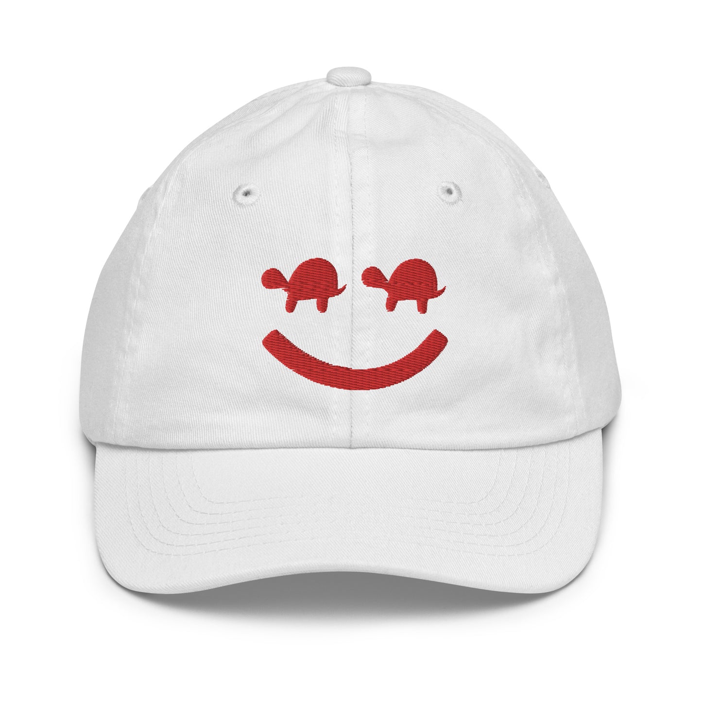Turtle Face Kids Cap - Red/White