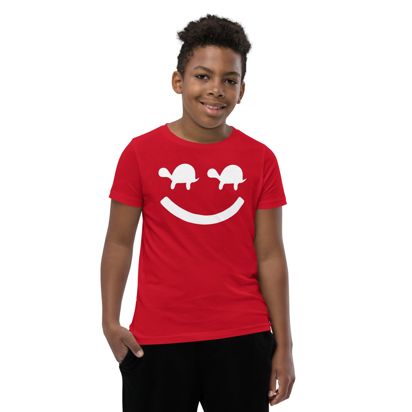 Turtle Face Kids Tee - Red/White