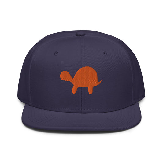 Turtle Snapback Hat (Navy/Orange)