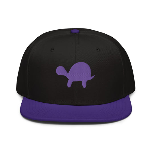 Turtle Snapback Hat (Black/Purple)