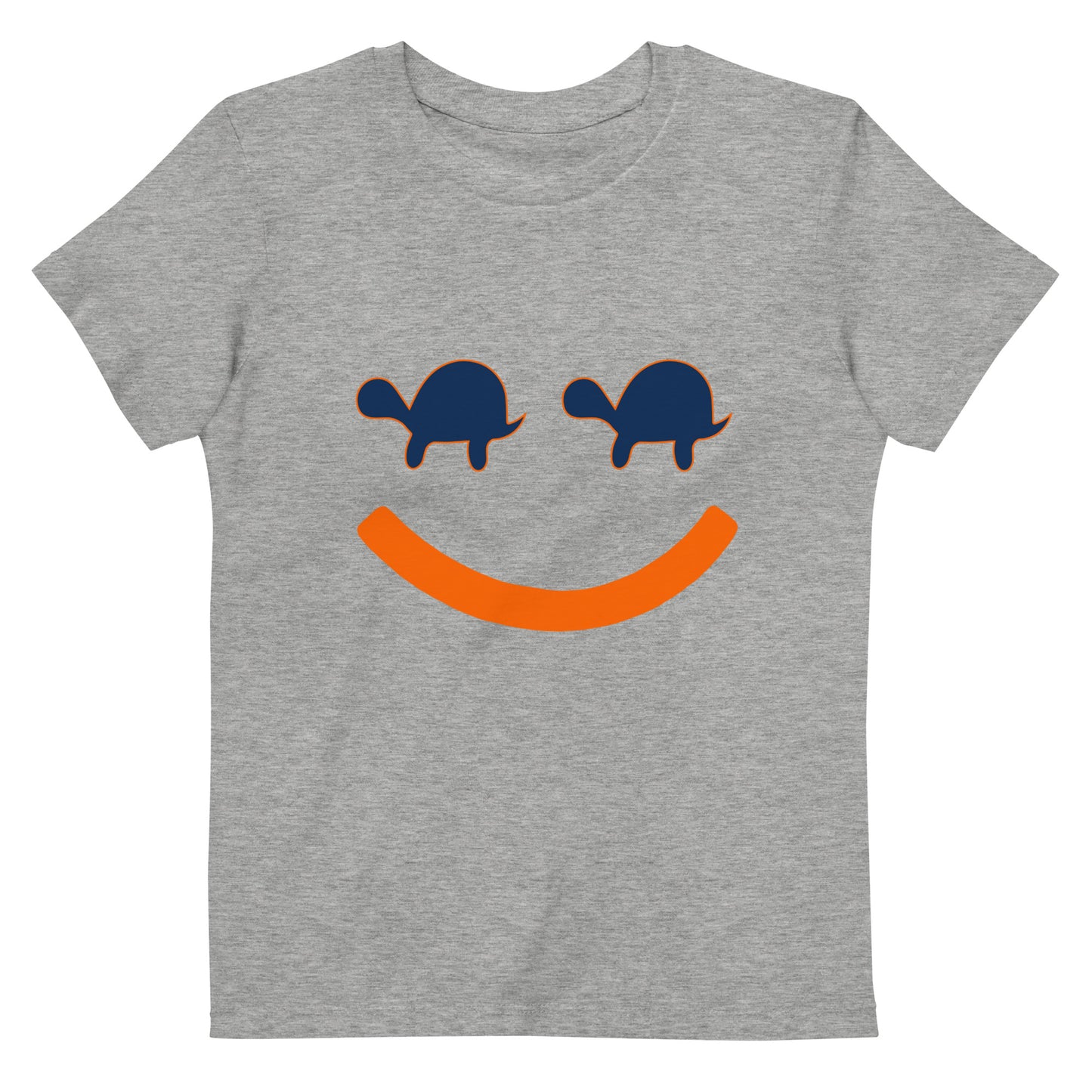 Turtle Face Kids Tee - Orange/Navy