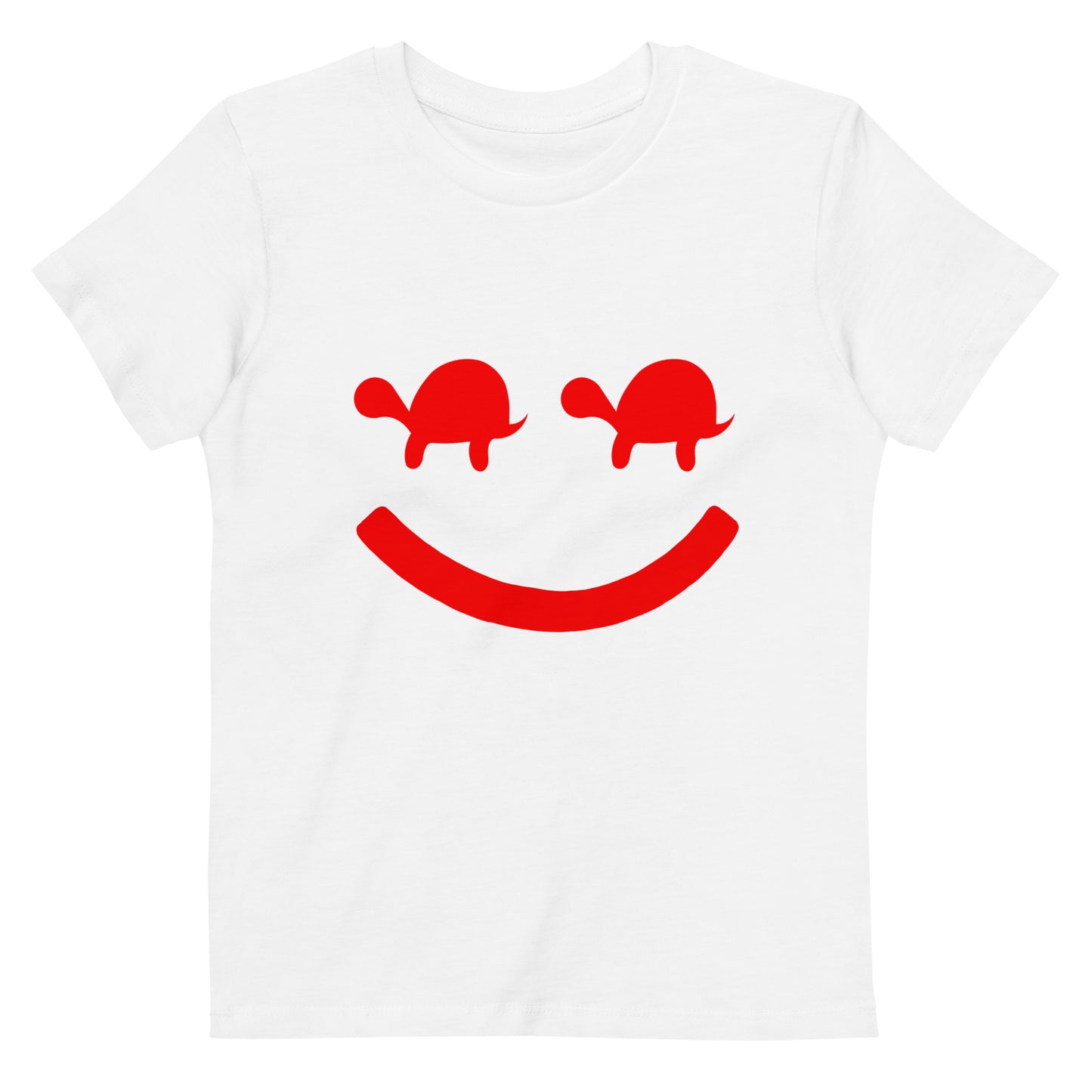 Turtle Face Kids Tee - Red/White