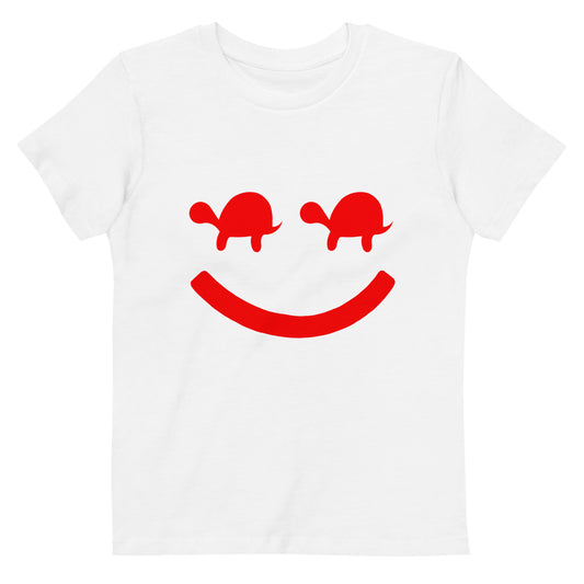 Turtle Face Kids Tee - Red/White