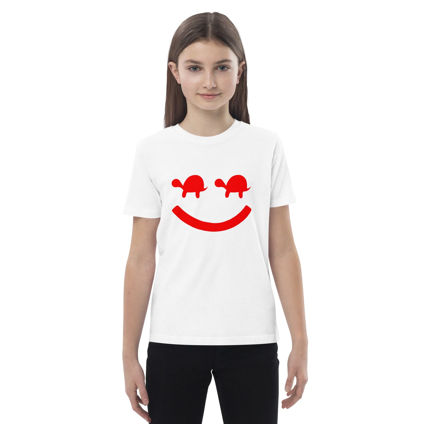 Turtle Face Kids Tee - Red/White