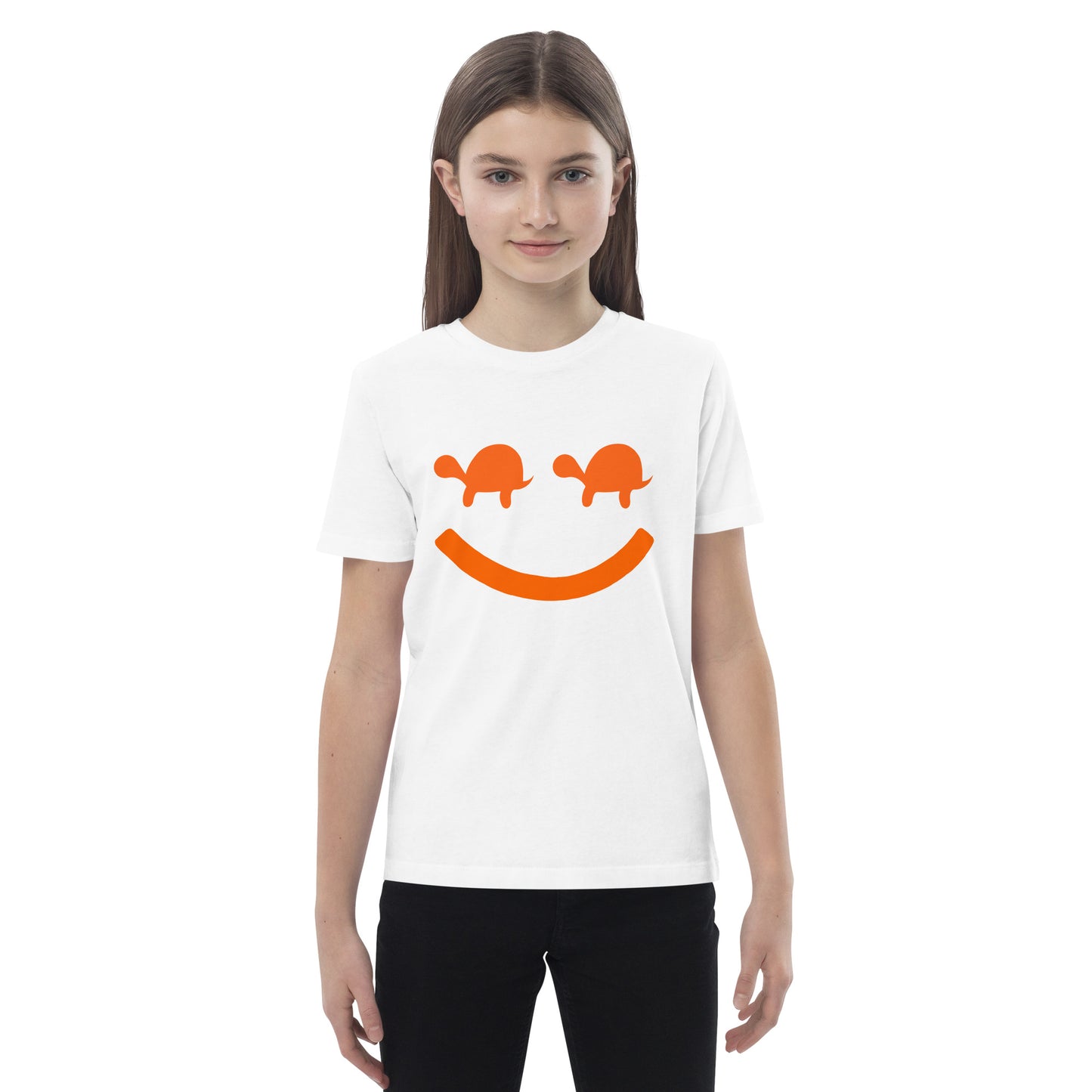 Turtle Face Kids Tee - Orange