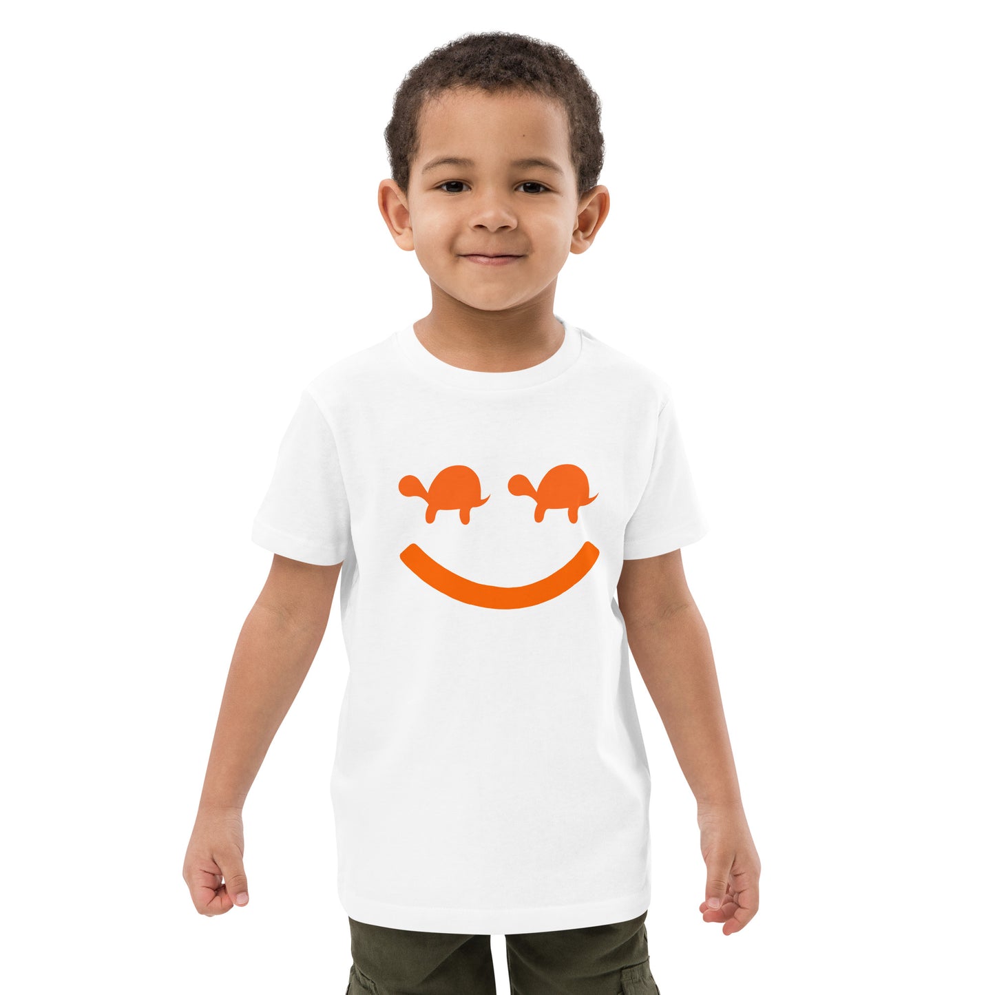 Turtle Face Kids Tee - Orange