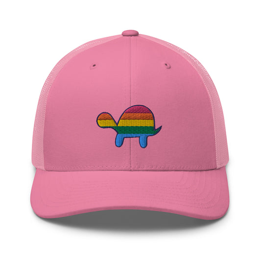 Rainbow Turtle Mesh Snapback