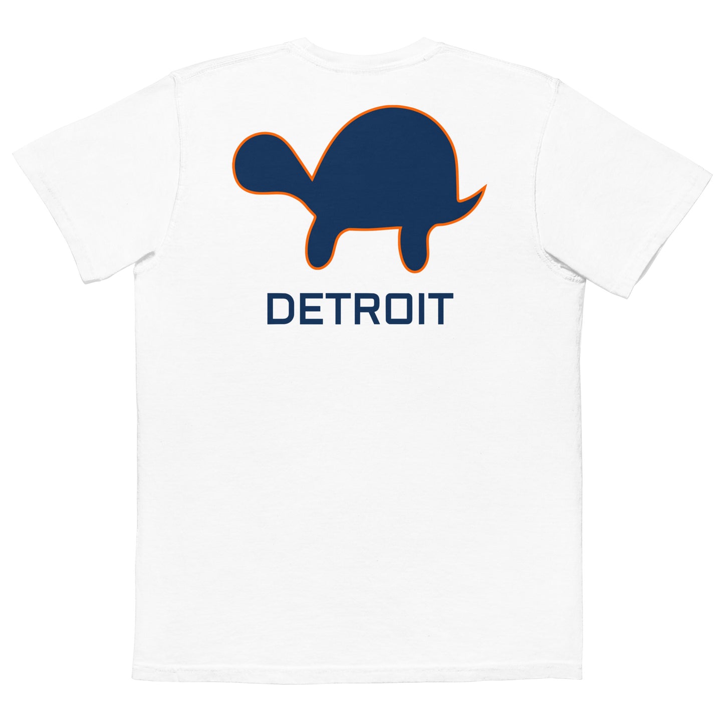 The D Pocket Tee - Navy/Orange