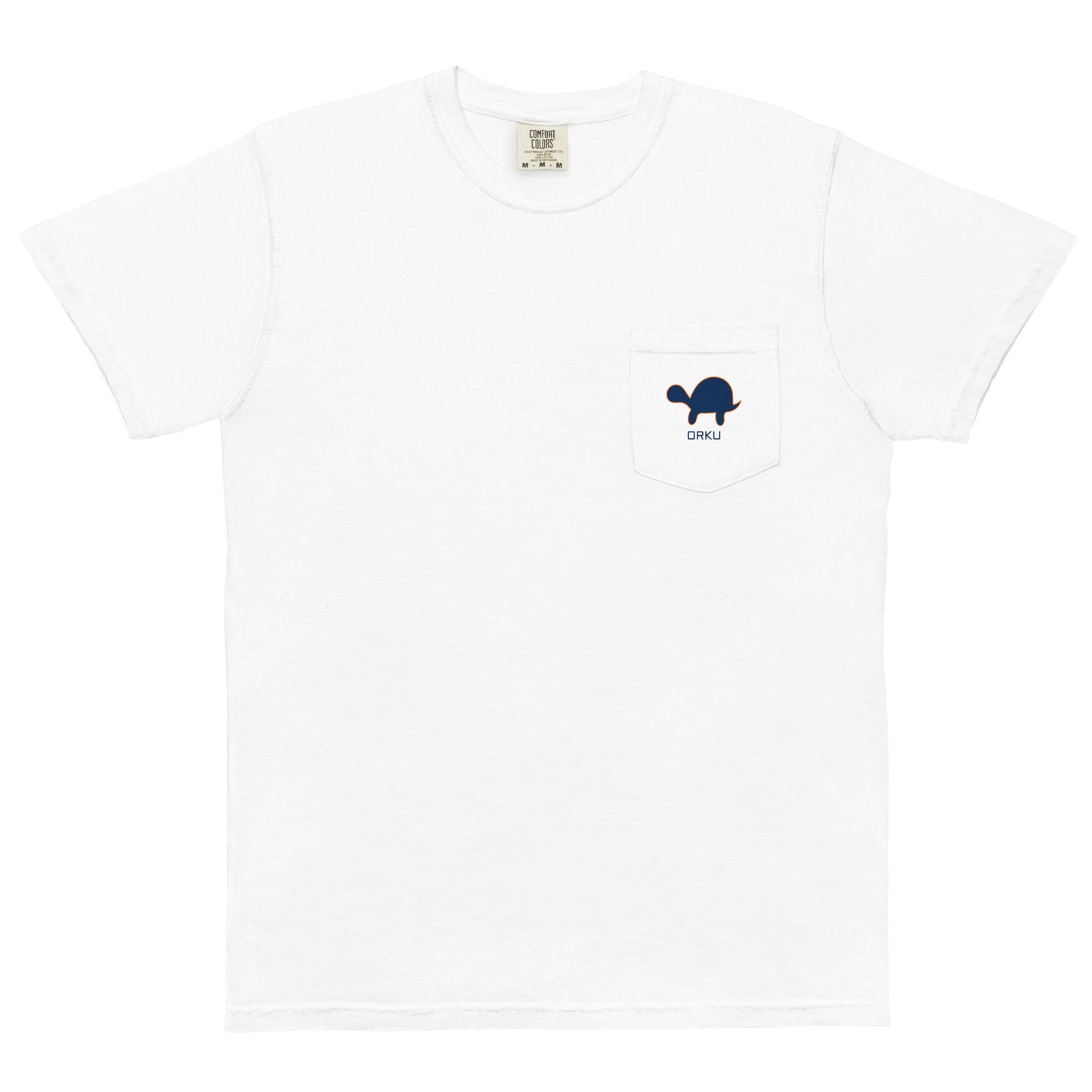 The D Pocket Tee - Navy/Orange