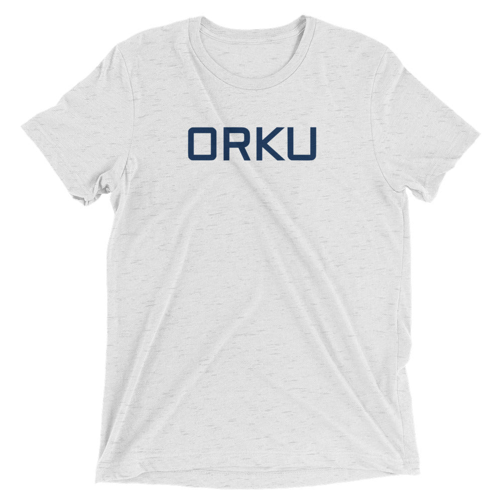 The D Tee - Navy/Orange