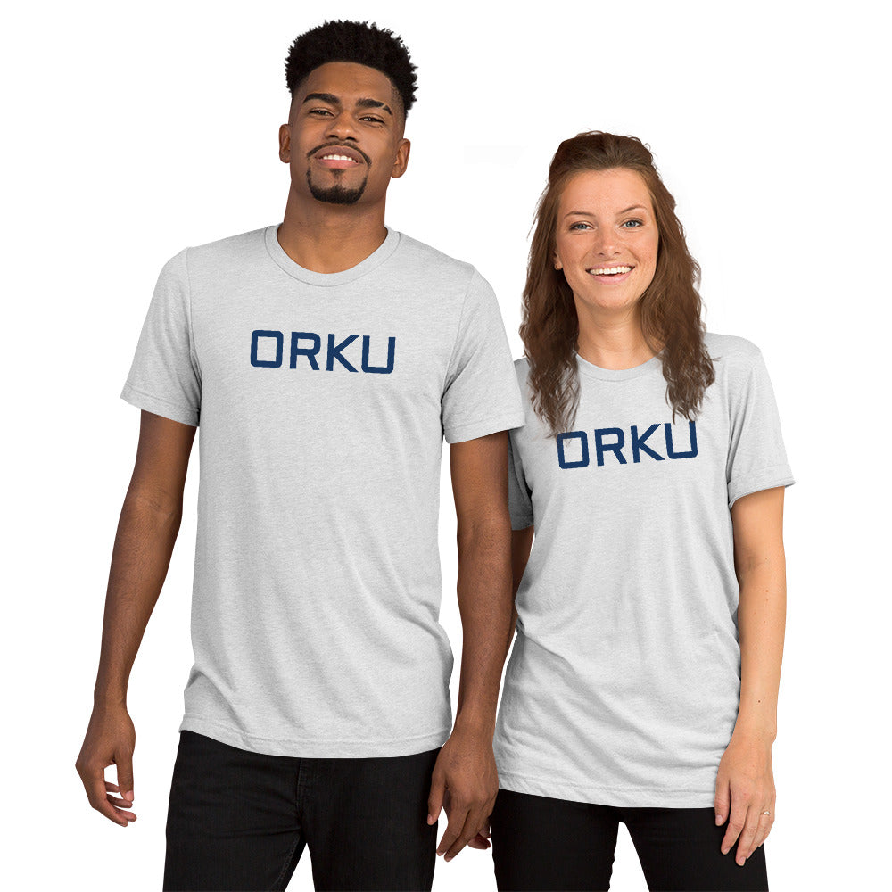 The D Tee - Navy/Orange
