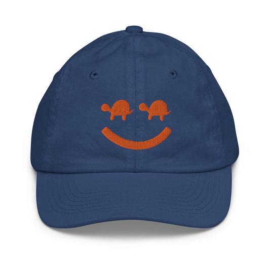 Turtle Face KidsCap - Navy/Orange