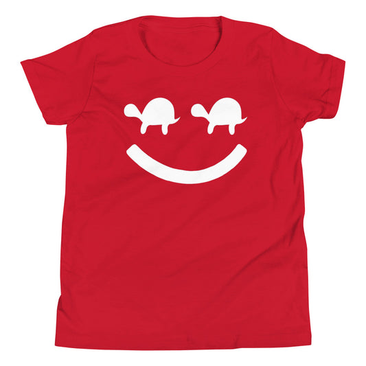 Turtle Face Kids Tee - Red/White