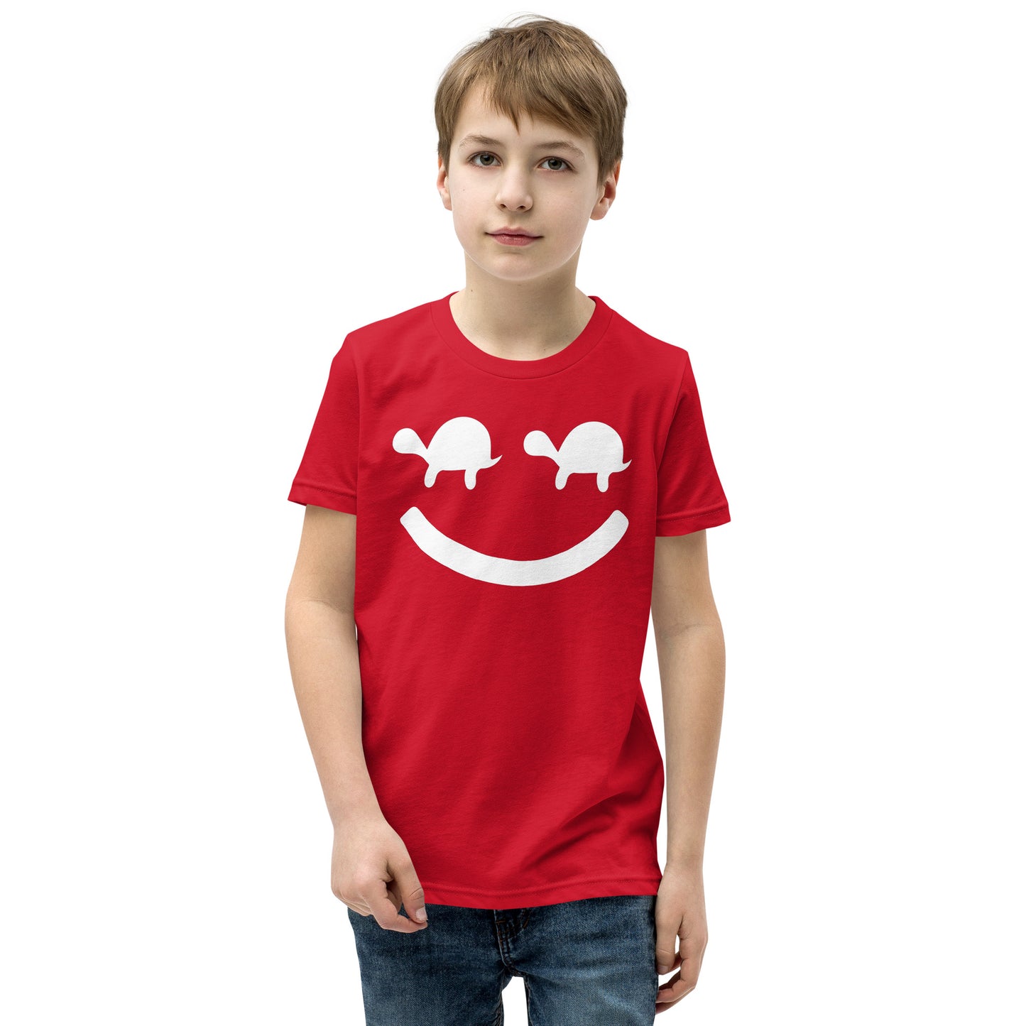 Turtle Face Kids Tee - Red/White